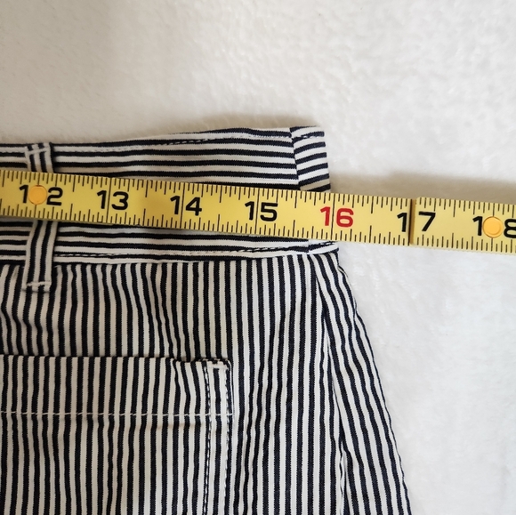 LOFT Black and White High Waist Shorts - Picture 7 of 9